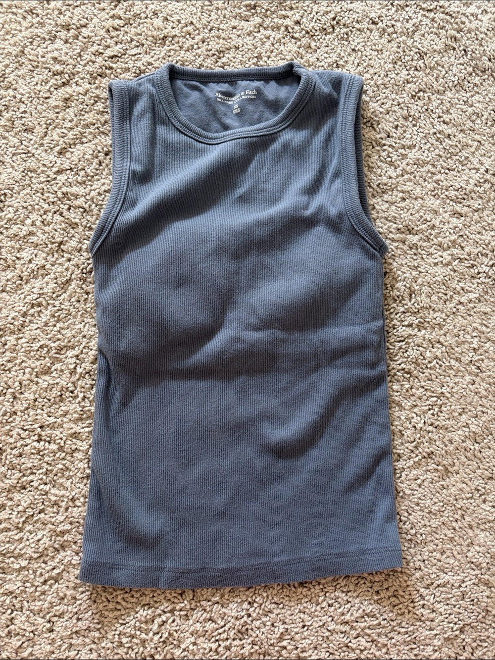 Abercrombie & Fitch Slate Blue Ribbed Tank